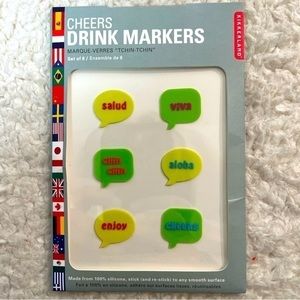 Kikkerland “Cheers” Drink Markers